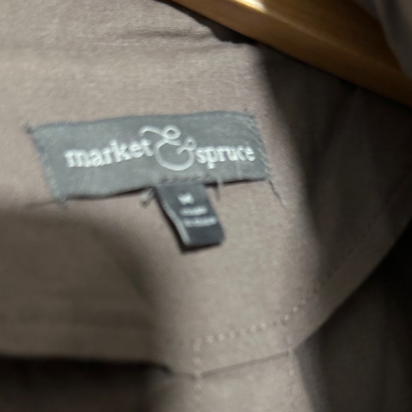 Market & Spruce Dark Brown Military Jacket - Picture 3 of 6
